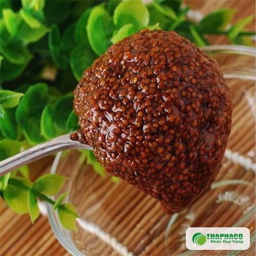 Hạt đình lịch sau khi pha nước kết thành khối gel dẻo