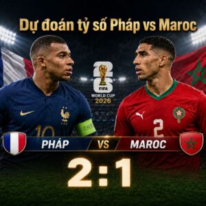 dự đoán tỷ số 2-1 Pháp vs Maroc