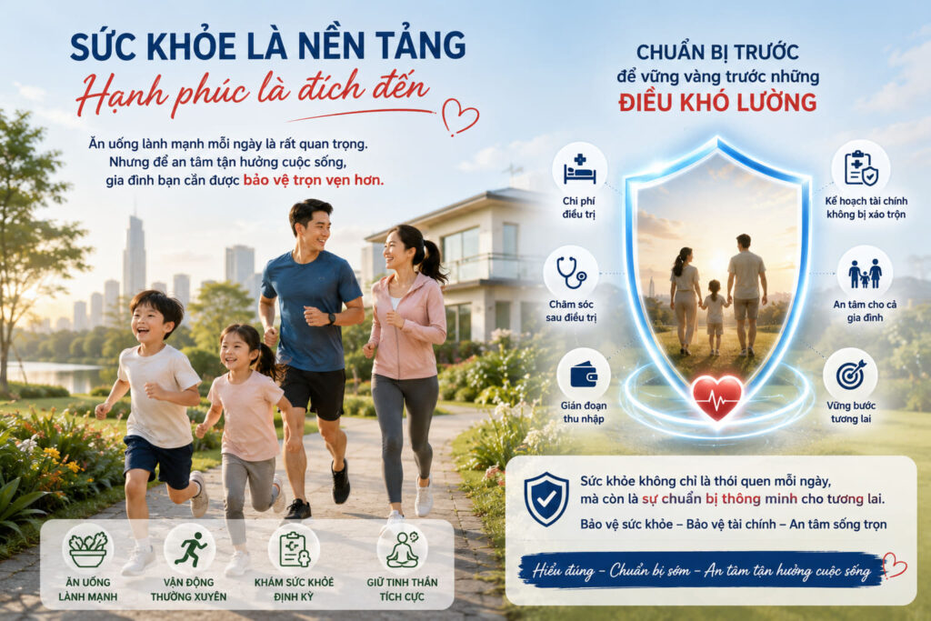 Sức khỏe là nền tảng giúp bạn có được hạnh phúc